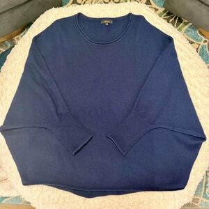 Quince Mongolian Cashmere Batwing Sweater size L/XL in Navy